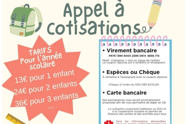 Appel à cotisations